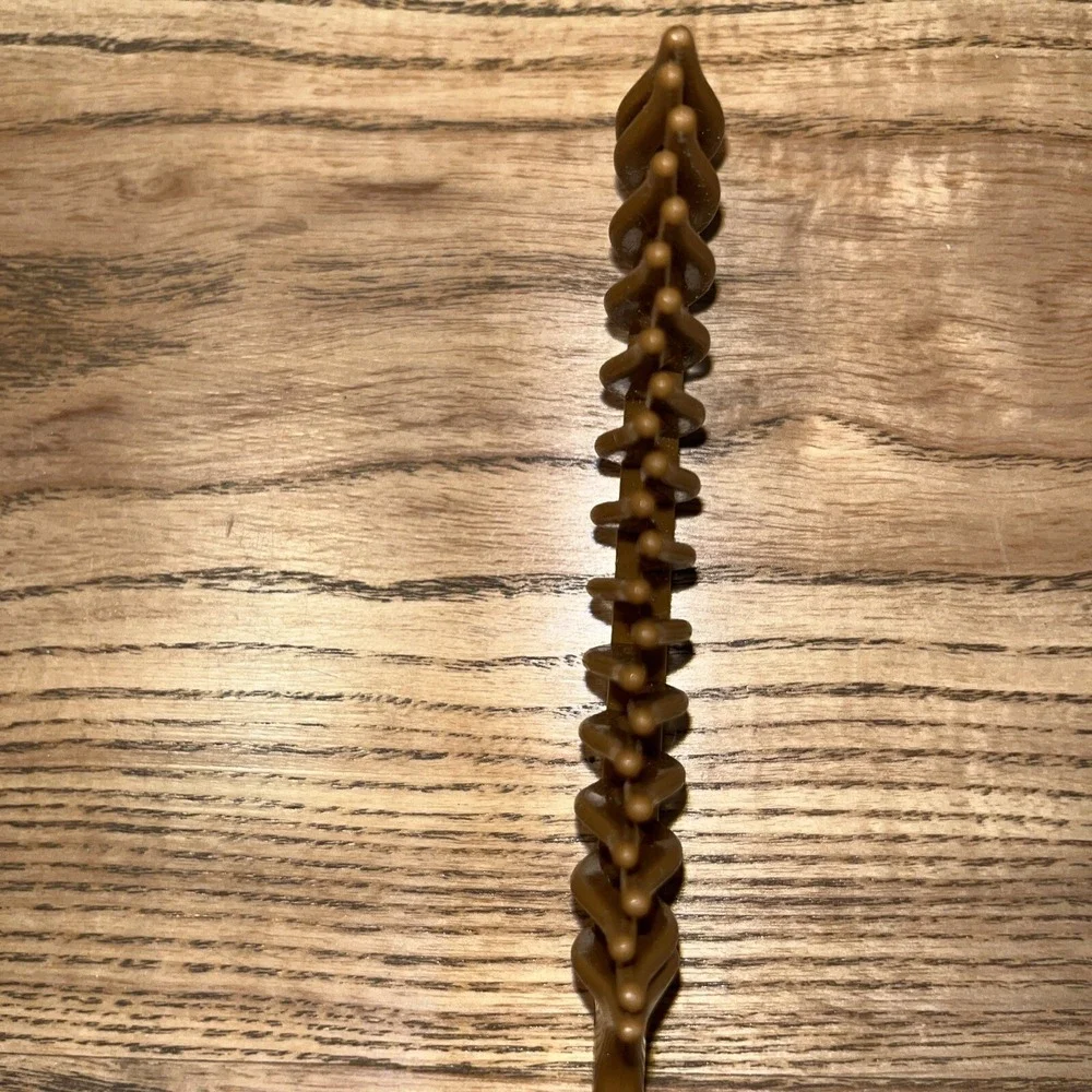 Vintage Double Row Detangling‎ Wide Tooth Handle Hair Comb Brown 8.25